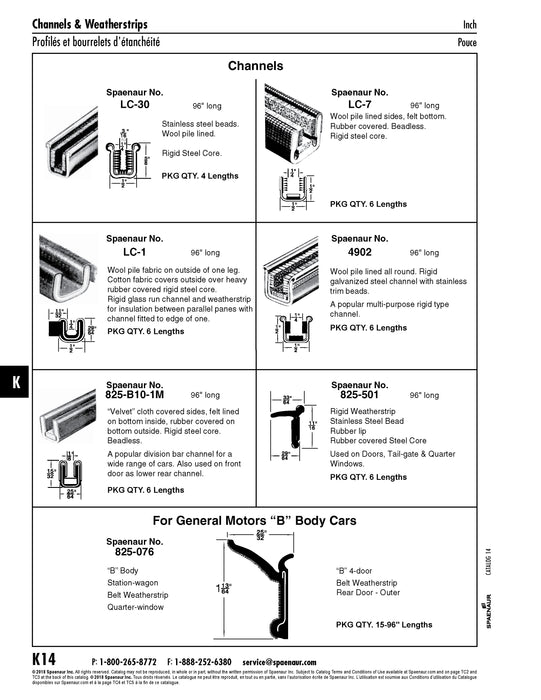 Channel Rigid Type, for Insulating Between Parallel Panes In 8' Lengths
