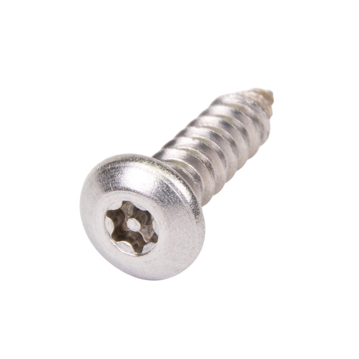 Tamper-Resistant Tapping Screw, Button Head Torx TR10 Drive, #6 x 1-1/2" Length, Stainless Steel 18-8, Type A or Type AB by Torx®