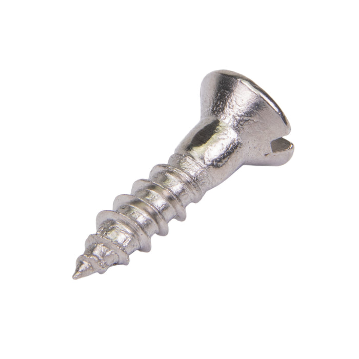 Wood Screw, Flat Head, Slotted, #8 x 1-1/2" Length, Stainless Steel, ASME/ANSI B18.6.1 by Spaenaur Inc.