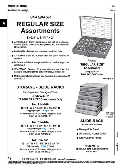 Small 6 Drawer Storage Slide Rack 15 1/4" W x 16 3/8" HT x 11 3/4" D Steel, Gray Baked Enamel by Spaenaur Inc.