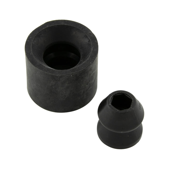 Door Holder (2 Pieces) Male + Female Part W/Plain Washer Rubber/Polypropylene Black Matte by Spaenaur Inc.