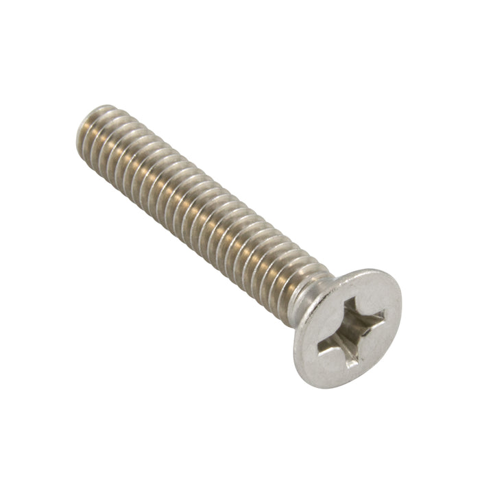 Machine Screw, Flat Head, Phillips Drive, M5 x 0.80 mm UNC x 12 mm Length, Stainless Steel by Spaenaur Inc.
