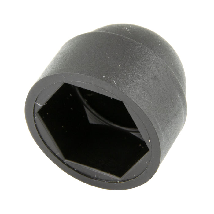 Hex Dome Protection Cap for 5/16" DIA Bolt (.484" A/F) Polyethylene Black by Spaenaur Inc.