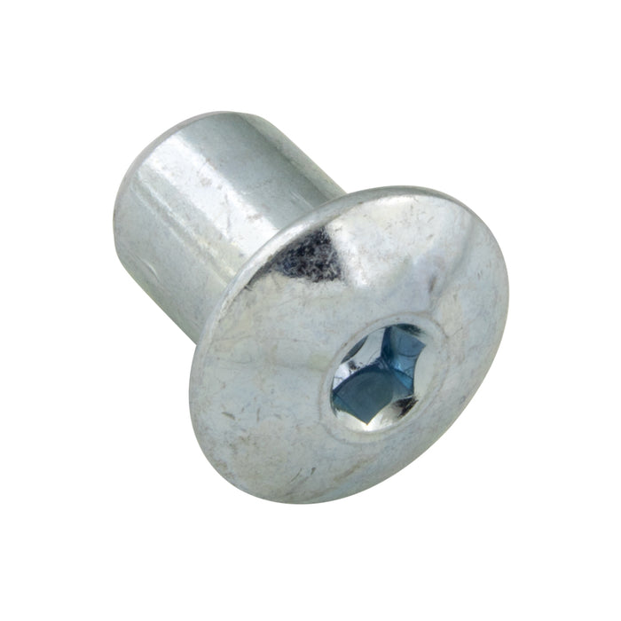 Rampa® Cap Nut Type RTL, 5 mm Hex Drive, M8, 20 mm Head Diameter(Mushroom Head), 10 mm Body Diameter x 16 mm Length Under Head, Steel Zinc Plated