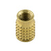 Brass Barb-Sert Metric M6 x 1.0mm Pitch x .500" Reg LGTH Brass Plain by Barb-Sert®