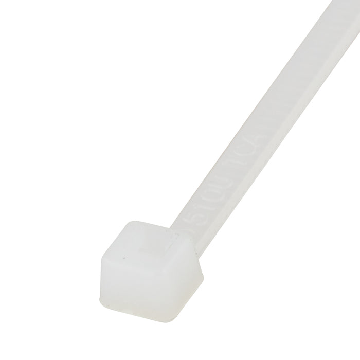 Cable Tie Miniature, Plain Head Wire Bundle 1/16"-3/4" x 4" Oal Strap Natural Nylon