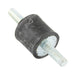 Anti-Vibration Mount, Double-Ended 15mm D x 15mm HT / M4X11mm L Vulcanized Natural Rubber 50-60 Duro by Spaenaur Inc.