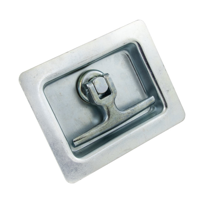 Non Locking T Handle,Fix to Right Edge Of Door, 90 Deg Anti-Cw to Open Die-Cast Chrome Plated by Spaenaur Inc.