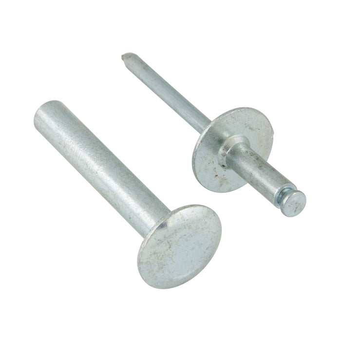 Cherry Mate Blind Rivet with Steel Sleeve, Mandrel, Tubular Components 1/4" DIA x 3/4"-7/8"-1-1/8" Grip Steel Zinc Plated