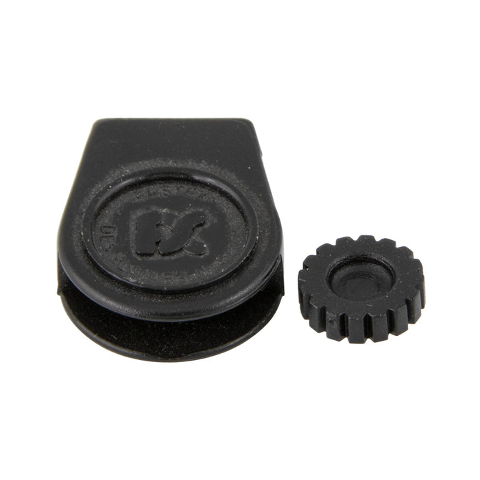 Cord Buckle (2 Parts-Holder & Locking Wheel) for 3-4mm Cord Delrin 500 Plastic Black