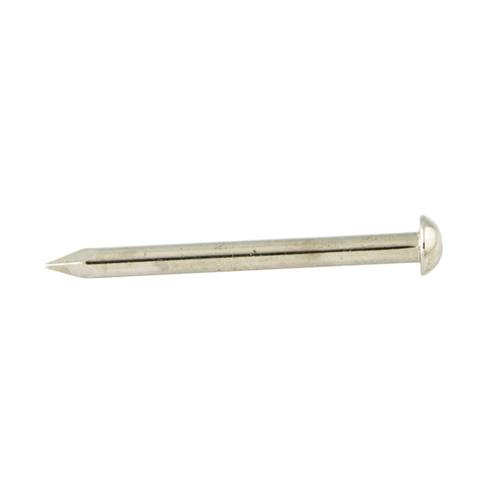 Escutcheon Pin #14 GA (.083") x 1" LG Brass Nickel Plated