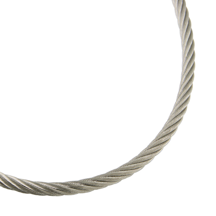 7X19 Strand Construction Cable 1/4" Wire DIA x 250Ft/Spool 302/304 Stainless Steel Plain