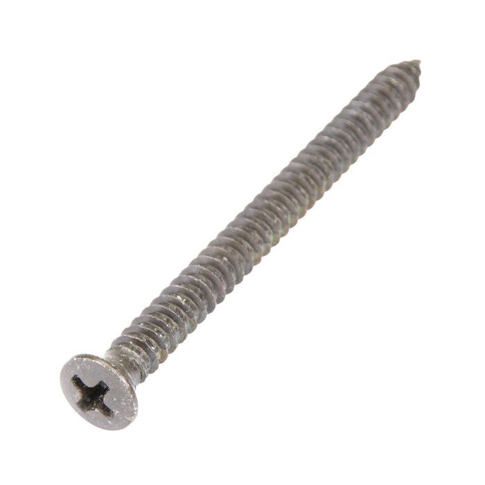 Tapping Screw, Oval Head Phillips Drive, Type AB, #10 x 2-1/4" Length, Low Carbon Steel Black Zinc Plated by Spaenaur Inc.