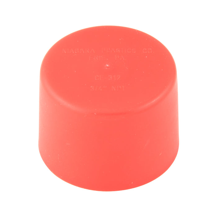 Pipe Thread Protector Closed End 3/4" NPT Low Density Polyethylene Colour Red by Spaenaur Inc.