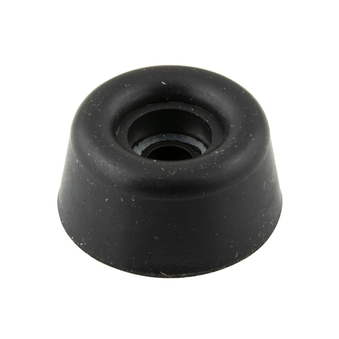 Rubber Bumper Doughnut Recess Type, with Steel Insert 3/4"OD x 17/64"TH, Holes 1/4" Sbr Black, 70 Duro