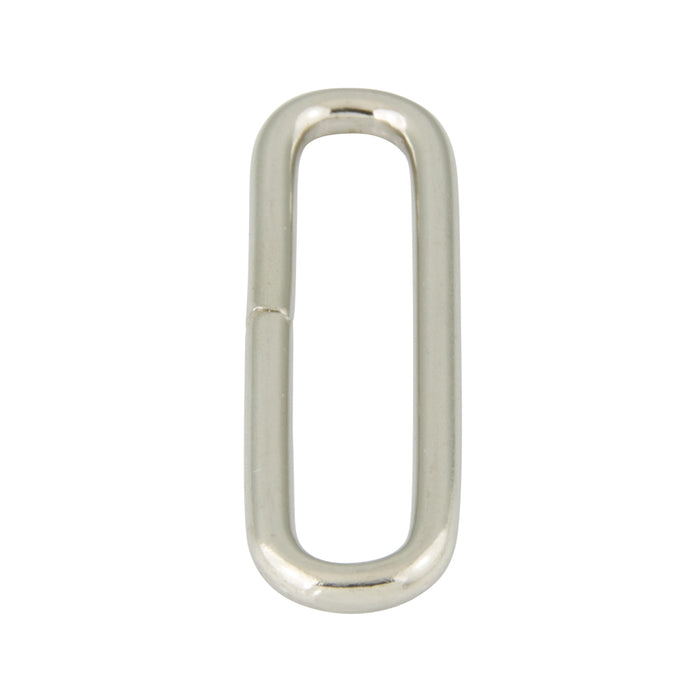 Oblong Loop, No CLasp 1 1/16" Strap, O/S 21/64" x 1 15/64" x .080" Steel Nickel Plated