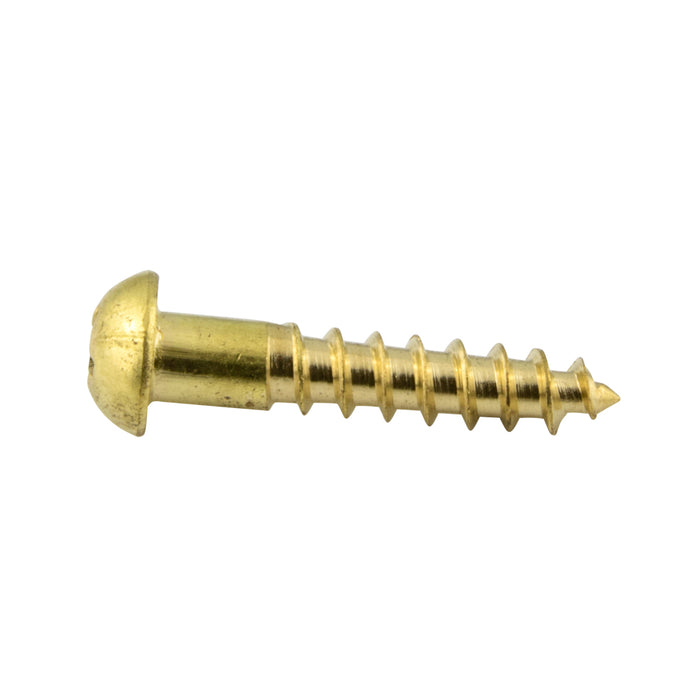 Wood Screw, Round Head, Phillips, #12 x 1-1/2" Length, Brass, ASME/ANSI B18.6.1 by Spaenaur Inc.