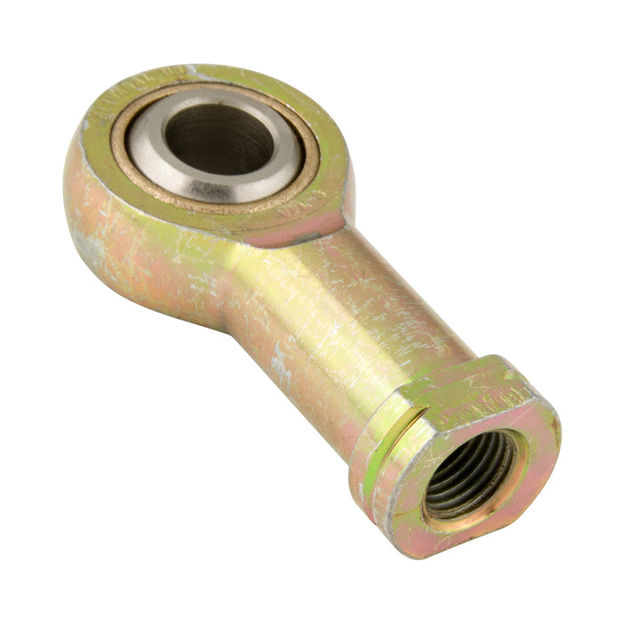 Rod End with Bearings, Alinabal V Ser, Plated Steel Housing, Phosphor Bronze Case, Hardened Plated Steel Ball, Female 7/16"-20 Left Hand THRD Mild Steel by Spaenaur Inc.