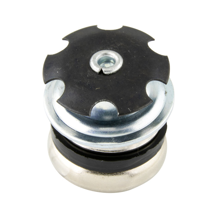 Furniture Glide Swivel Type Steel Base Rubber Cushion Silencer 7/8" Base, 1"OD Rd x .870"-.902" ID Tube Steel/Rubber Nickel or Zinc Plated Our Option by Spaenaur Inc.