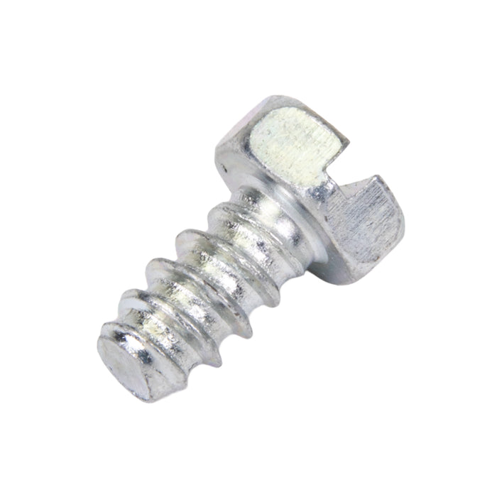 Tapping Screw, Indented Hex Head Slotted Drive, Type B, #6 x 3/8" Length, Steel Zinc Plated by Spaenaur Inc.
