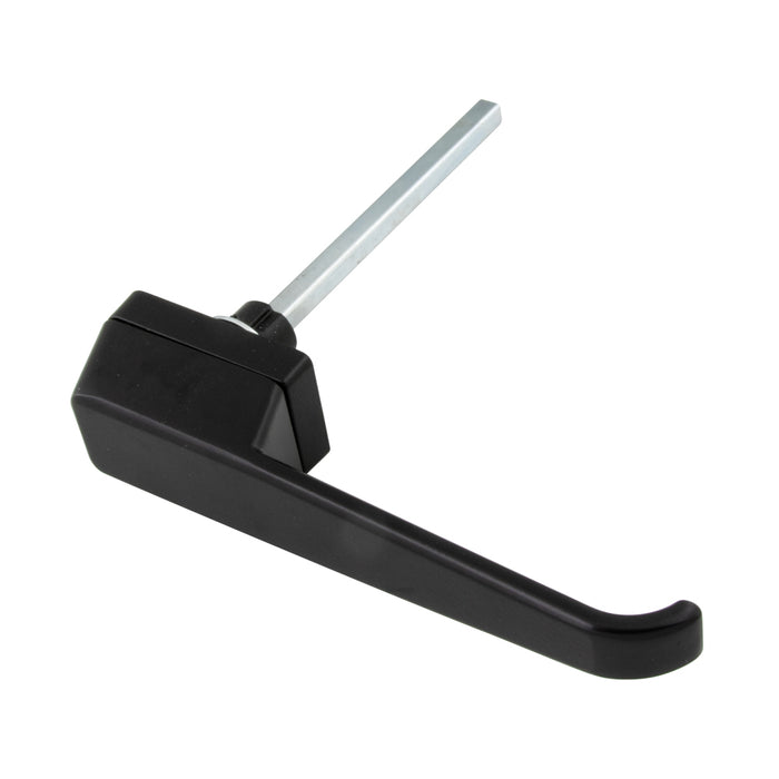 Non-Locking Handle 90 Degree Right Hand Rotation 7.25" Handle LGTH x 1.75" C. to C. Die Cast Black Finish by Spaenaur Inc.