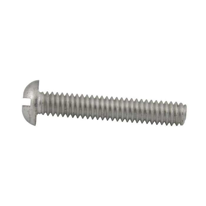 Machine Screw, Round Head, Slotted Drive, #10-24 UNC x 3/4" Length, Aluminum Natural by Spaenaur Inc.