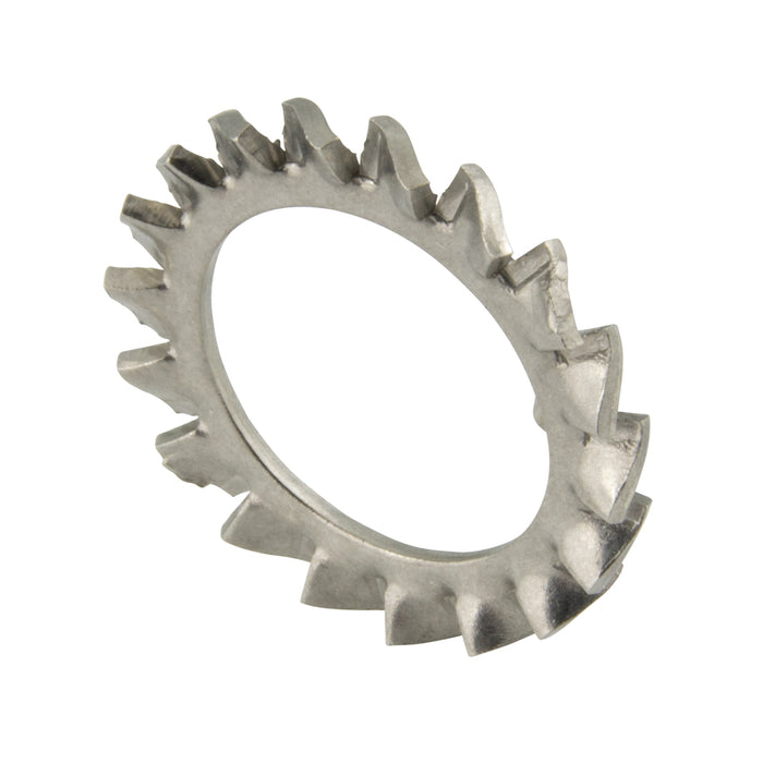 External Overlap tooth Lockwasher, Size M10 (10.5 ID x 18 OD x .9 TH) A2 Stainless Steel DIN 6798A/A2 M10