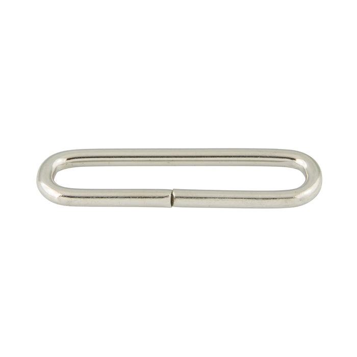 Oblong Loop, No CLasp 1 1/16" Strap, O/S 21/64" x 1 15/64" x .080" Steel Nickel Plated