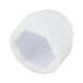 Hex Dome Protection Cap for 5/16" DIA Bolt (.484" A/F) Polyethylene White by Spaenaur Inc.