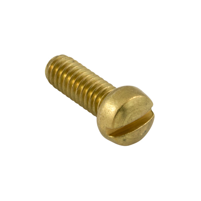 Machine Screw, Fillister Head, Slotted Drive, #0-80 UNF x 1/8" Length, Brass Plain by Spaenaur Inc.