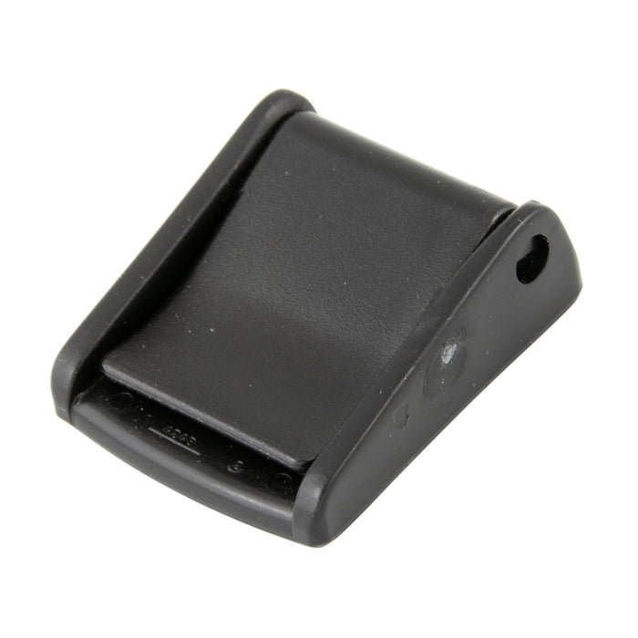 Cam Buckle Takes 2" x 1/16" or 1/8" Webbing Delrin 500 Plastic Black by Spaenaur Inc.