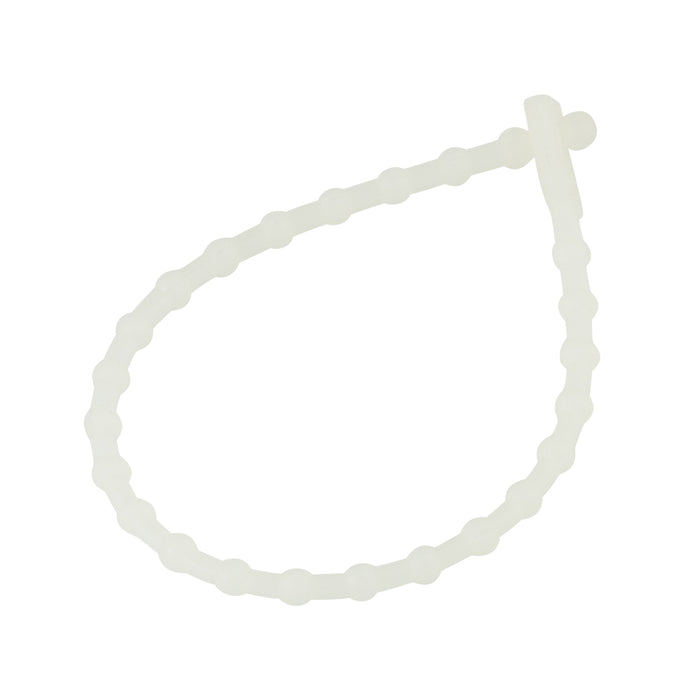 Beaded Cable Tie 4 1/4" LG. Nylon Natural by Spaenaur Inc.
