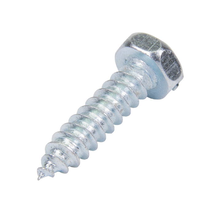 Tapping Screw, Hex Head Slotted Drive, Type AB, #12 x 1-1/2" Length, Steel Zinc Plated by Spaenaur Inc.