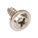 SEMS Tapping Screw Phillips Round Washer Head W/ 3/8" OD External Lockwasher #8 x 7/16" LG, Type A Low Carbon Steel Case Hard Nickel Plated by Spaenaur Inc.