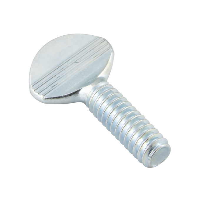Thumb Screw, Spade Head without Shoulder 3/8"-16 UNC x 1" LG Low Carb Steel Cold forged Yellow Zinc Chromate by Spaenaur Inc.