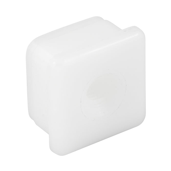 Heavy Duty Nylon Threaded Adapter for 16/18 Gauge Square Tube 1" 1/4"-20 UNC Thread Nylon Natural. by Spaenaur Inc.