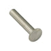 Shallow Tubular Rivet Oval Head 1/4" D x 1-13/16" L (1/2" Head DIA) Low Carbon Steel Nickel Plated ANSI B18.7-1972 (R1981) by Spaenaur Inc.