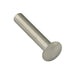 Oval Head Tubular Rivet 1/8" x 1-21/32" L (5/16" Head DIA) Steel Nickel Plated ANSI B18.7-1972 (R1980) by Spaenaur Inc.