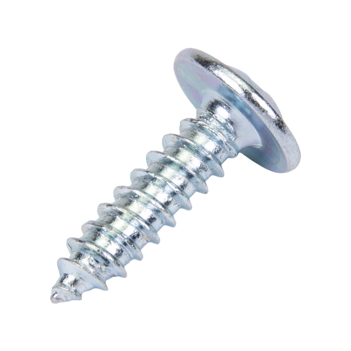 Tapping Screw, Round Washer Head Phillips Drive, Type AB, #8 x 5/8" Length, Low Carbon Steel Trivalent Zinc Plated by Spaenaur Inc.