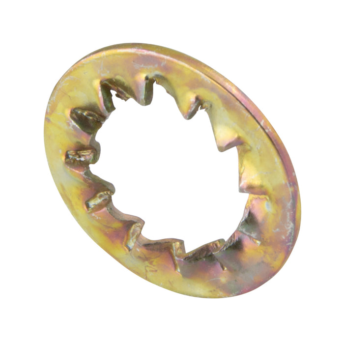Internal Overlap tooth Lockwasher, M6 (6.4 ID x 11 OD x 0.7 TH) Carbon Steel Yellow Zinc Plated DIN 6798J/ST-YZ M6