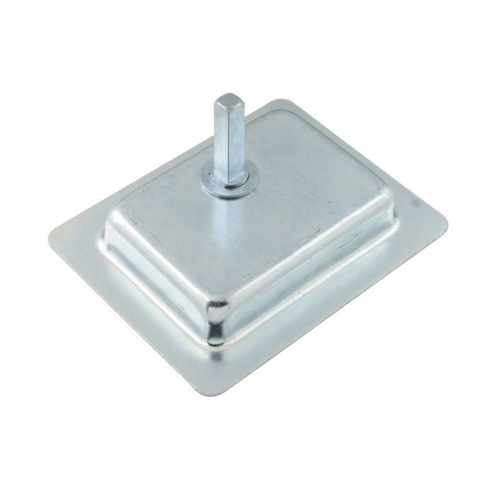 Non Locking T Handle,Fix to Right Edge Of Door, 90 Deg Anti-Cw to Open Die-Cast Chrome Plated by Spaenaur Inc.