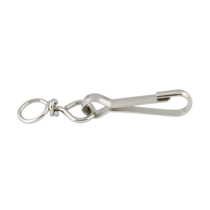 Spring Snap W/Swivel Eye DIN 5287 6.5mm Snap Opening x 83mm O/A LGTH Steel Nickel Plated by Spaenaur Inc.