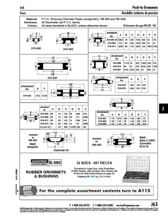 Rubber DIAphragm GRommet 1-1/16" OD x 1/2" ID x 11/32"TH, 13/16" GR DIA x Sbr Black, 50-55 Duro by Spaenaur Inc.