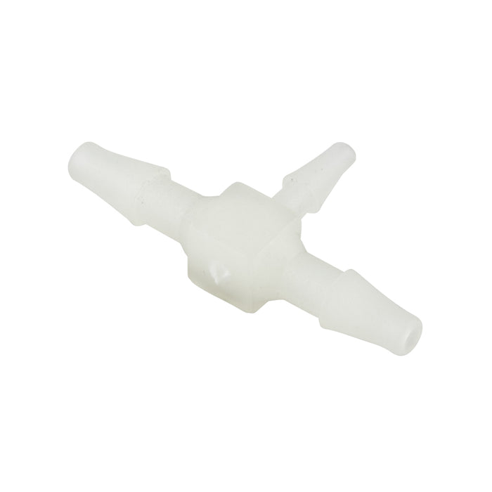 Té réducteur miniature cannelé 1/6 po à 1/16 po à 3/32 po de diamètre intérieur, en nylon, par Spaenaur Inc.