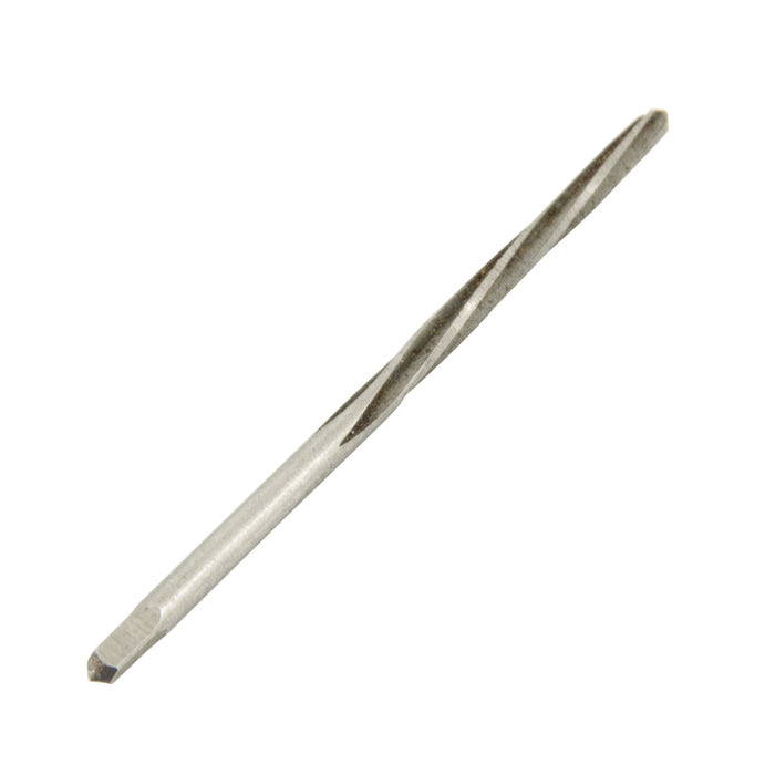 Alésoir à broche conique, tige droite, spirale à gauche/coupe à droite, 4/0 x 2 5/16 po, longueur totale, HSS, par Spaenaur Inc.