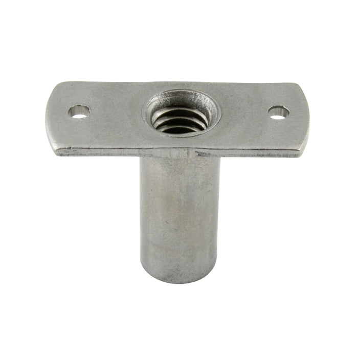 Écrou à embase rectangulaire avec 2 trous pour rivets 5/16"-18 UNC, (embase 1/2" x 1-1/4") Diamètre du cylindre 0,390" x Longueur du cylindre 7/8" Finition lisse en acier par Spaenaur Inc.