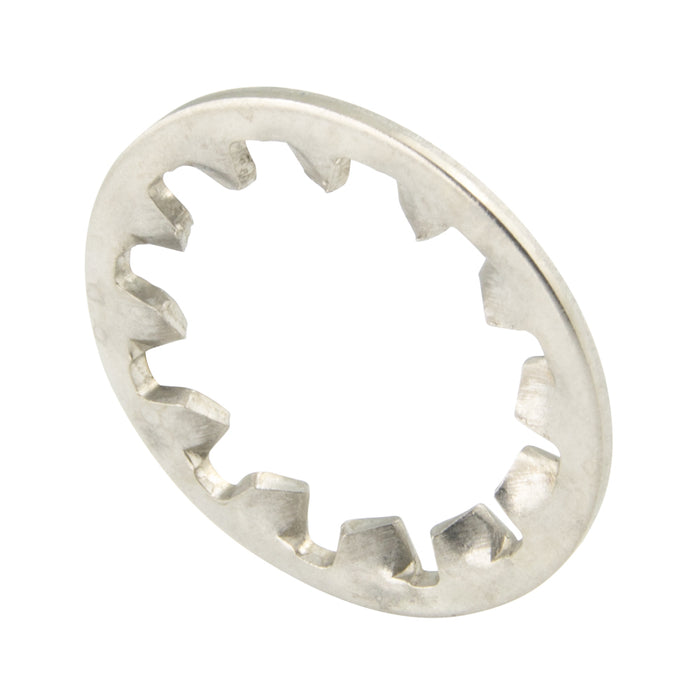 Internal tooth (Flat) Lockwasher, Size M4 (4.3 ID x 8 OD x .5 TH) A2 Stainless Steel DIN 6797J/A2 M4