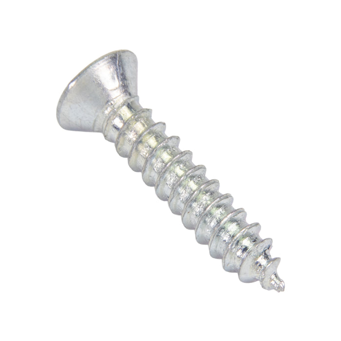 Tapping Screw, Flat Head Phillips Drive, Type AB, #8 x 3" Length, Steel Zinc Plated by Spaenaur Inc.