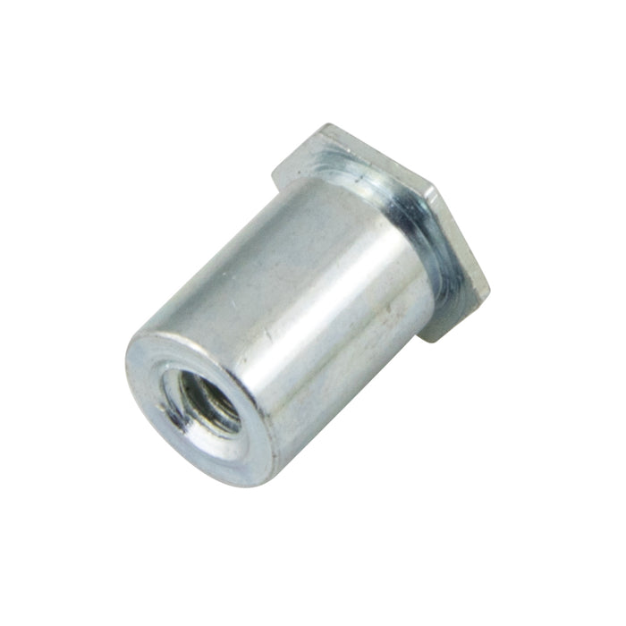 Self-CLinching Standoff Through Thread Style #6-32 UNC x 1" Length, 1/4" A.F. Carbon Steel Heat Treated Cad Pl & Clear Chrom DIP by Spaenaur Inc.