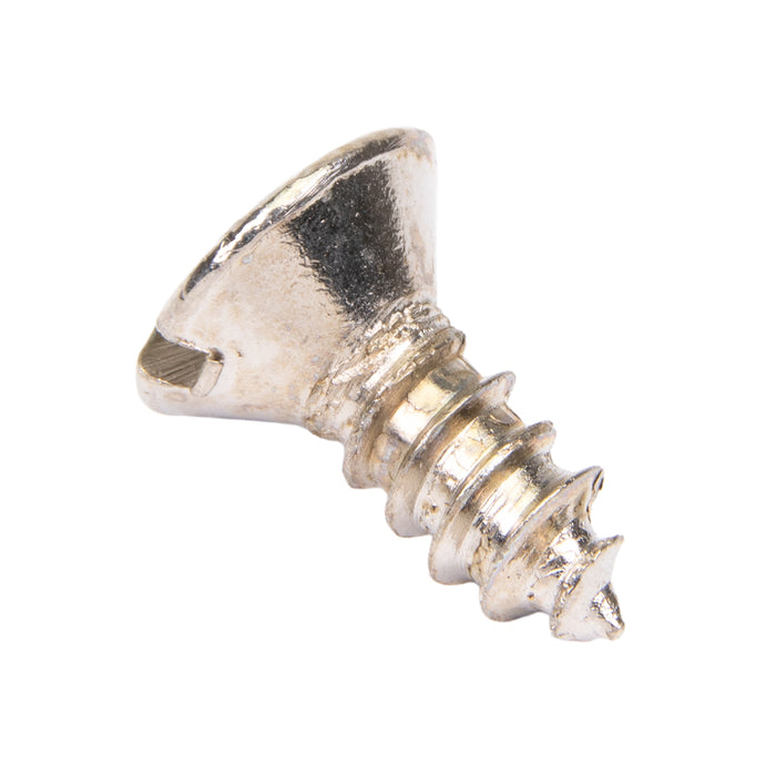 Tapping Screw, Oval Head Slotted Drive, Type AB, #6 x 3/8" Length, Low Carbon Steel Nickel Plated by Spaenaur Inc.